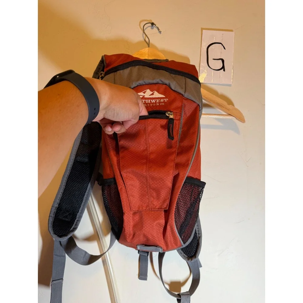 Northwest Territory Hydration Backpack Hiking Outdoor Gear Orange Grey OS